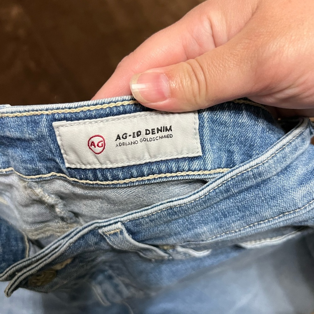 Ag Adriano Goldschmied Light Blue Straight-Leg Jeans - Picture 2 of 6